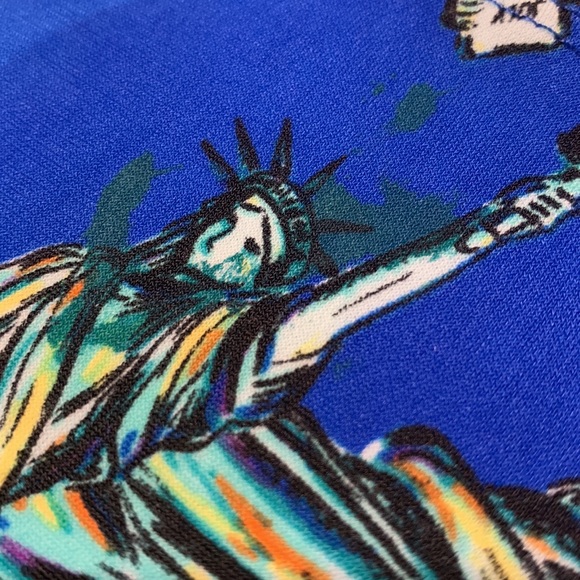 LuLaRoe Statue of Liberty Print Knit Skirt Size M - Picture 8 of 10